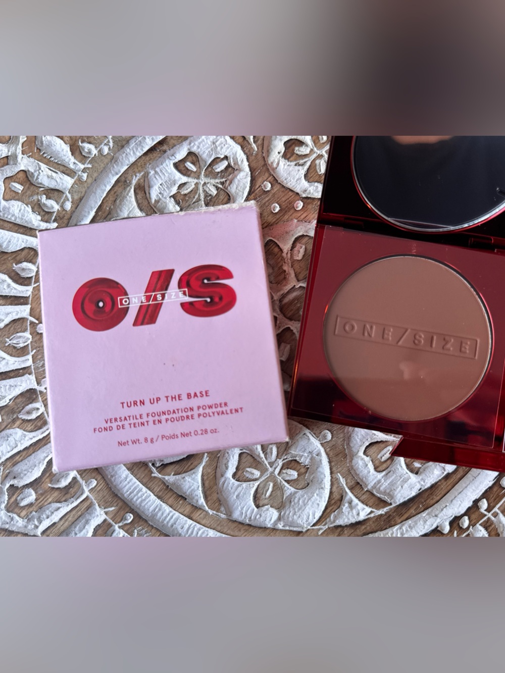 ONE SIZE Turn Up The Base Powder Foundation Deep 4 NR 8 g New